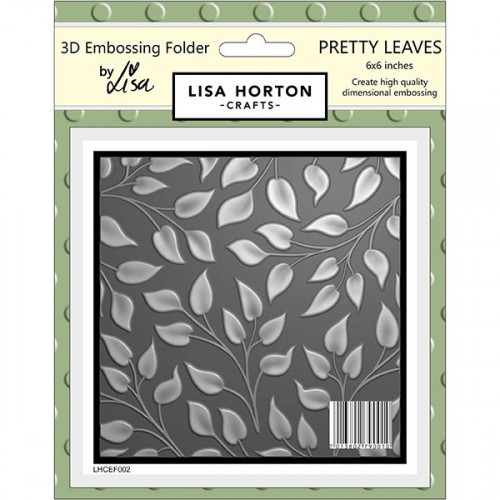 pretty leaves 3D Embossing Folder by lisa horton crafts LHCEF002